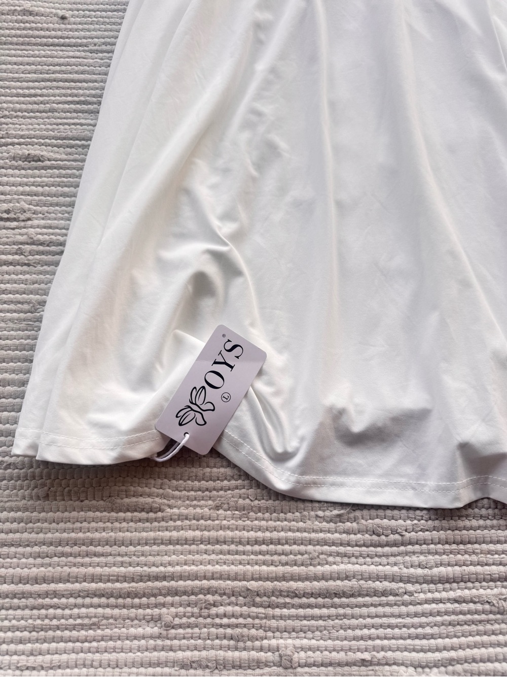 OYS White Lace-Up Corset Maxi Dress Square Neck Flowy Resort Bridal Size L NWT - Picture 3 of 11